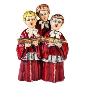 Vintage Christmas Art Studio Scioto 90s Ceramic Carolers Choir Boys Figurine
